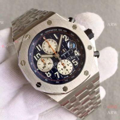 Swiss 3126 Audemars Piguet Royal Oak Offshor Watch Blue Face Arabic Markers